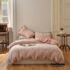 Mother Earth Floral Bedding Set / Pink Buttoned Ever Lasting