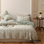 Mother Earth Floral Bedding Set / Pink Buttoned Ever Lasting