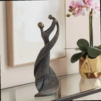 13.75" Bronze Mother & Child Sculpture - House of Avana