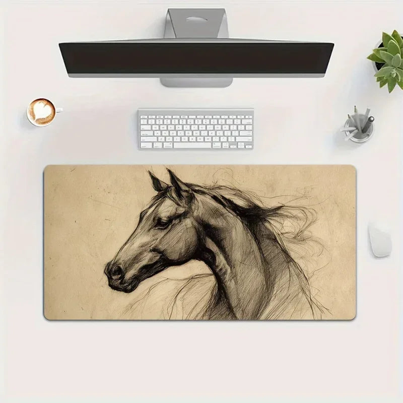 Mouse Pad - Non-Slip Beige Large