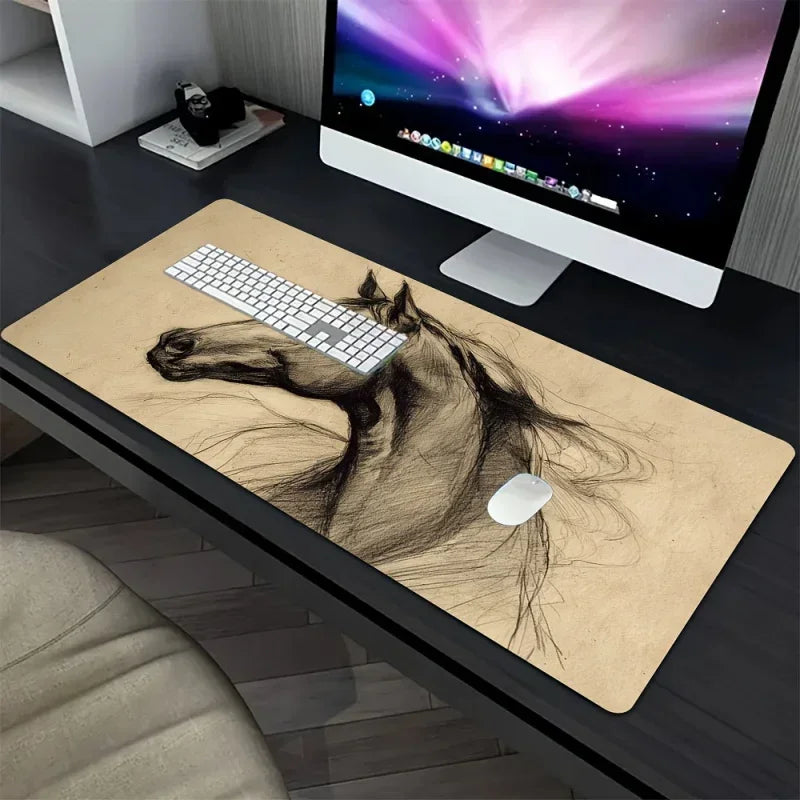 Mouse Pad - Non-Slip Beige Large