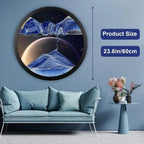 Moving Sand Art,Deep Sea Sandscape Living Room Decoration, Glass Crafts Solid Wood Frame, Office Work Wall Art Decor,Sand Art - House Of Avana