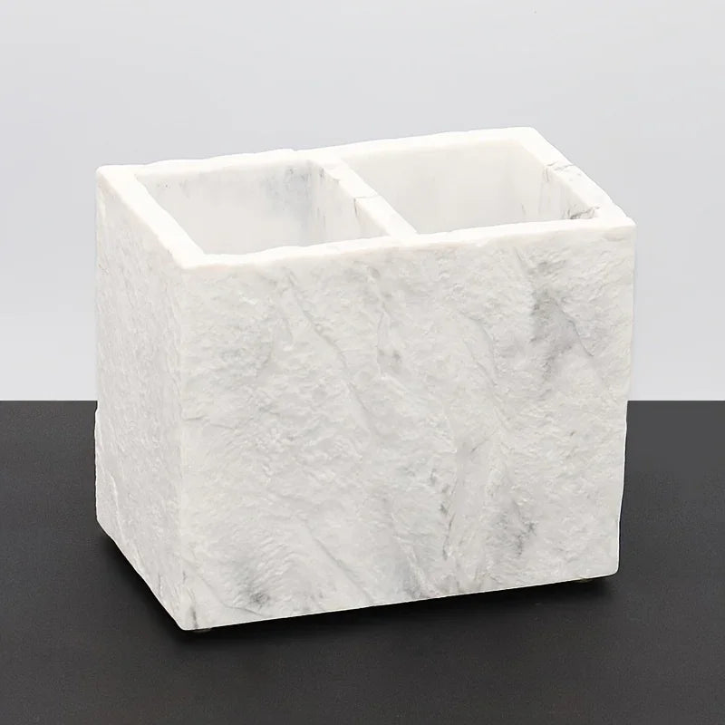 Double-Slot Toothbrush Holder, Bathroom Organizer for Toothbrush, Toothpaste, and Comb, Suitable for Hotel and Home Use, High-End Multifunctional Storage Rack for Sample Room Decor House Of Avana