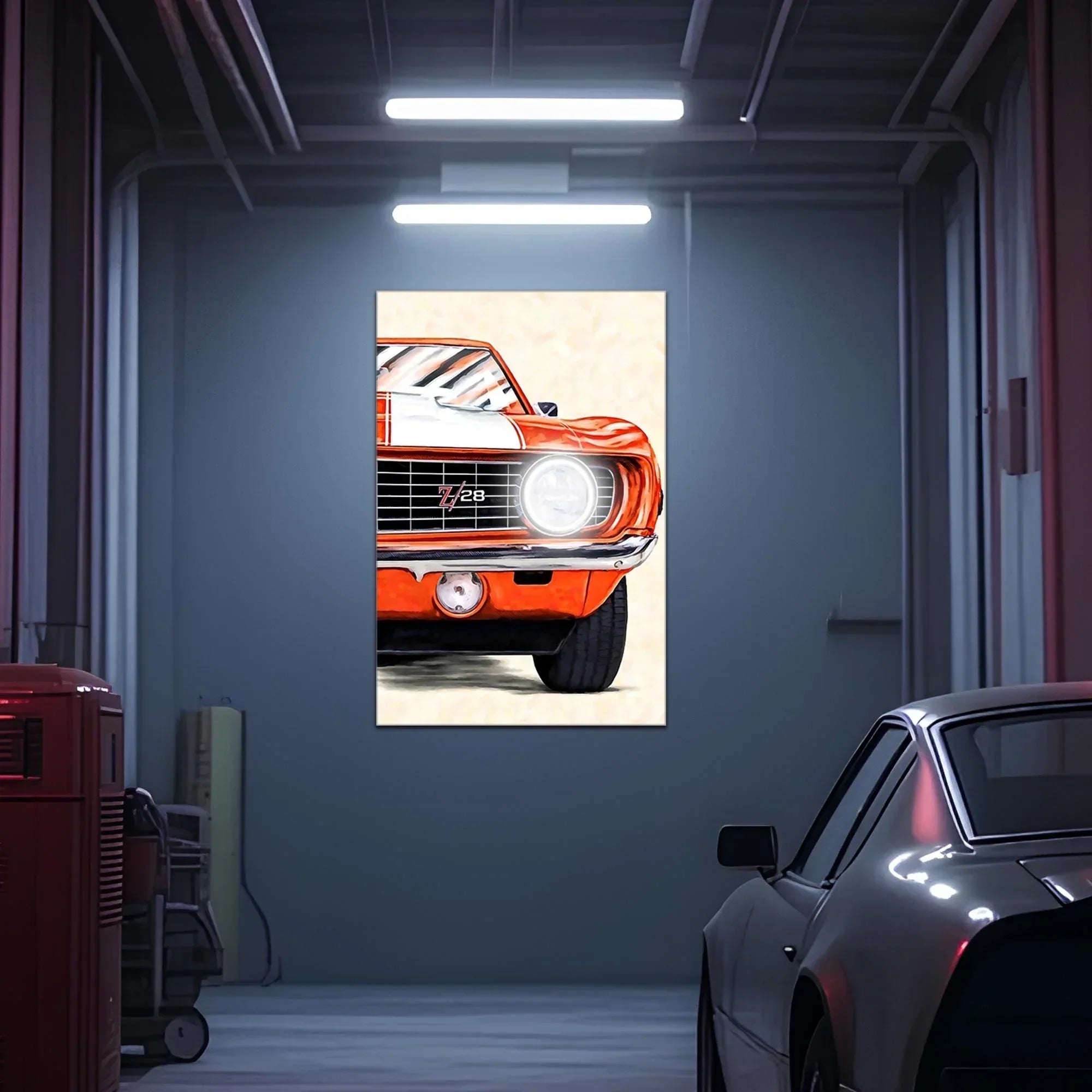 Muscle Car Neon Wall Art - UV Printed LED Plexiglass Sign for Garage, Man Cave & Classic Car Fans - Adjustable Light and Free Shipping Peony Atelier