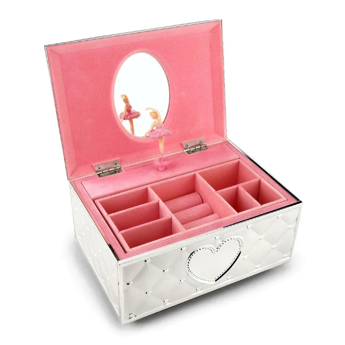 Musical Fur Elise Girls Ballerina Keepsake Metal Pink Lined Jewelry Box