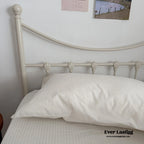 Muted Blush Cotton Pillowcase / Pink & Green Plaid Ever Lasting