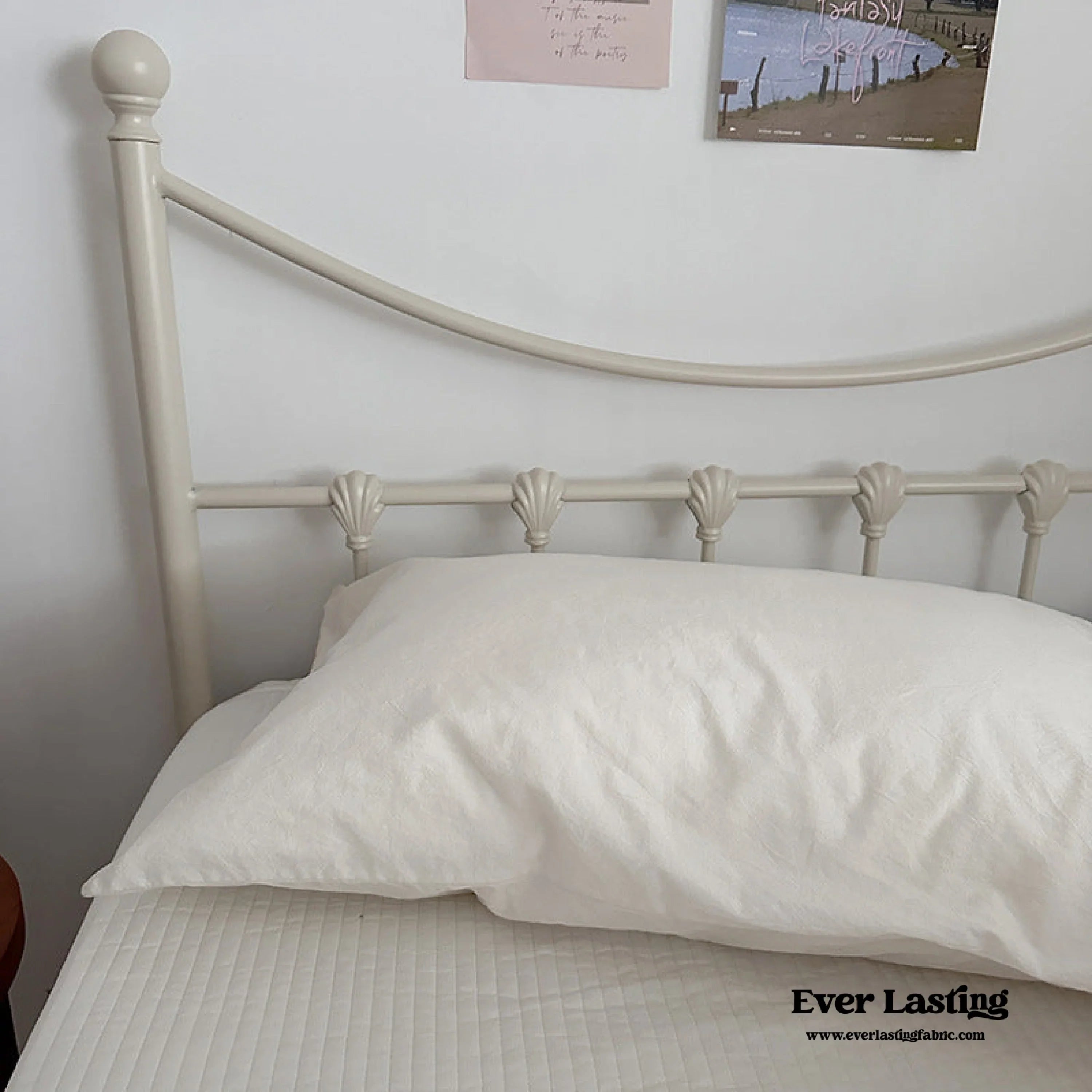 Muted Blush Cotton Pillowcase / Pink & Green Plaid Ever Lasting