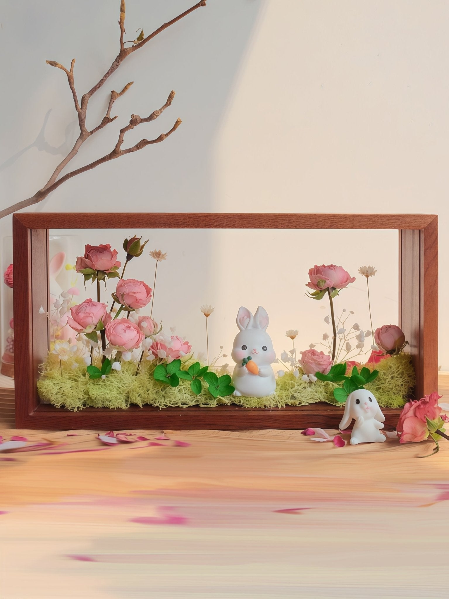 "My Unique Rose" - The Little Prince & Real Preserved Flower Shadow Box Art