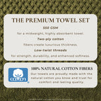 Cotton Diamond Waffle Weave Bath Towel Set - Grayson Collection