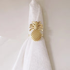 Napkin Rings - Golden Zinc Alloy Pineapple