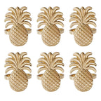Napkin Rings - Golden Zinc Alloy Pineapple