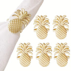 Napkin Rings - Golden Zinc Alloy Pineapple