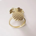 Napkin Rings - Golden Zinc Alloy Pineapple
