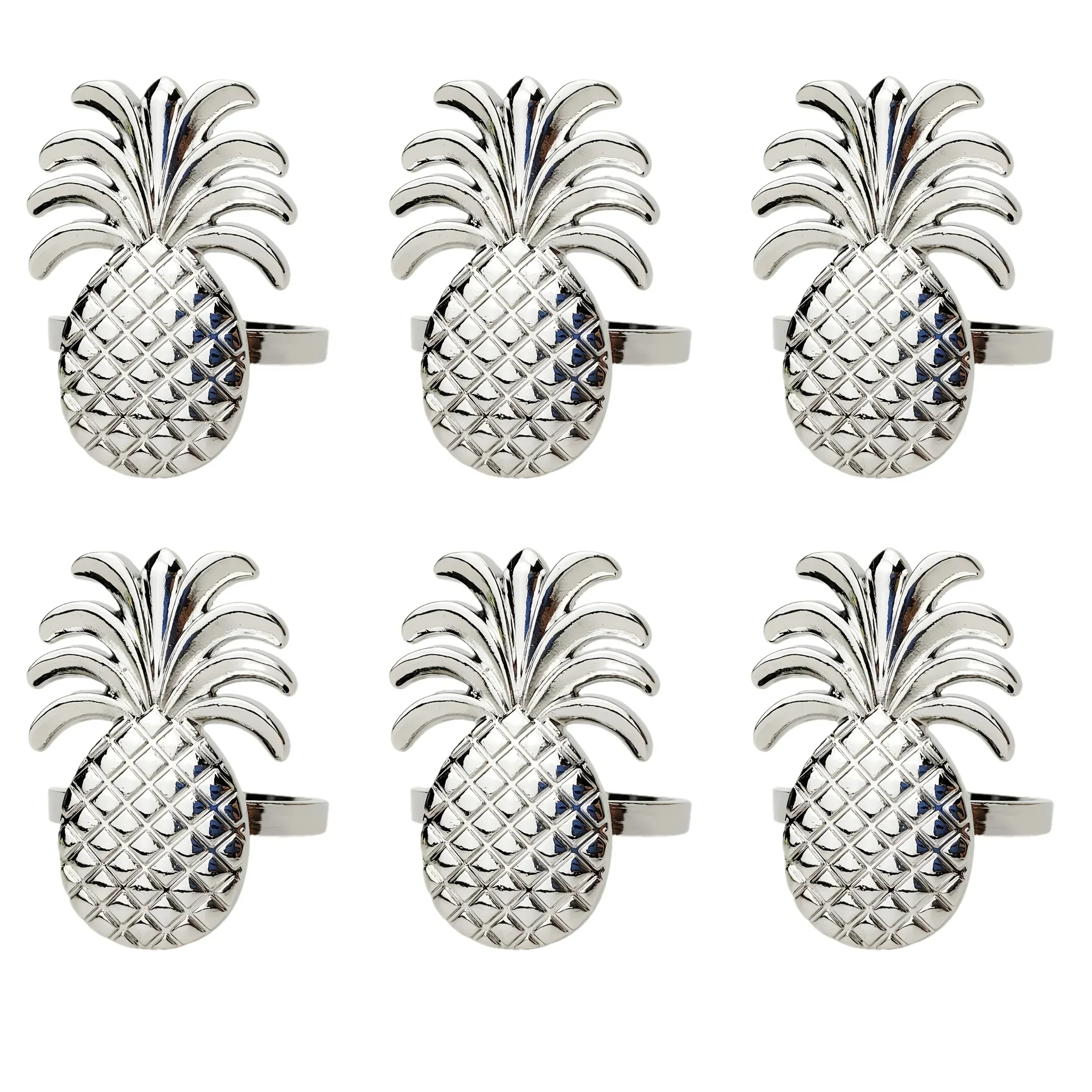 Napkin Rings - Golden Zinc Alloy Pineapple