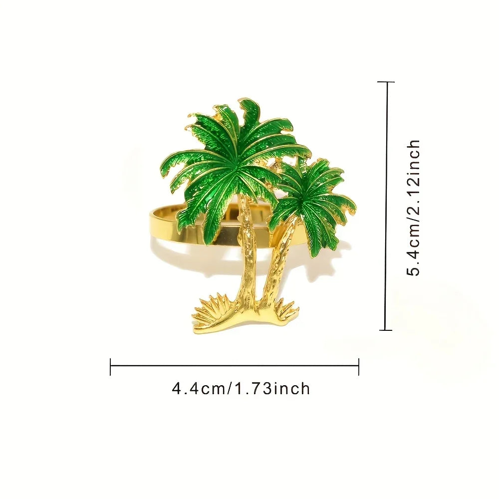 Napkin Rings - Hawaiian Coconut Tree Wooden Set