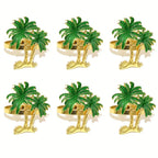Napkin Rings - Hawaiian Coconut Tree Wooden Set