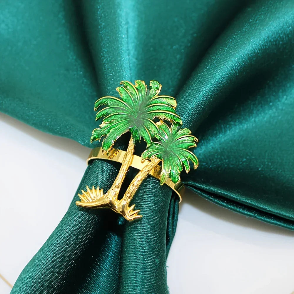 Napkin Rings - Hawaiian Coconut Tree Wooden Set