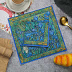 S/s/s/s, Beverage Napkins, Van "irises" | 6.5 X 6.5 Cocktail Napkins Folded, Disposable Party Napkins... - House Of Avana