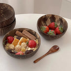 Natural Coconut Bowl Fork Spoon Set - House Of Avana
