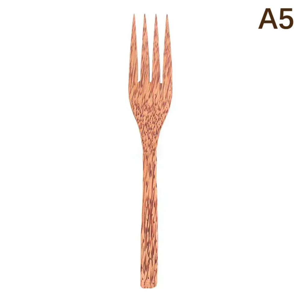 Natural Coconut Bowl Fork Spoon Set - House Of Avana