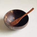 Natural Coconut Bowl Fork Spoon Set - House Of Avana