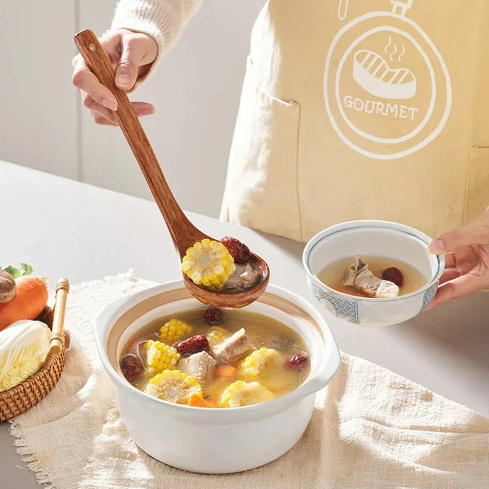 Natural Handmade Wooden Cooking Spoons - House Of Avana