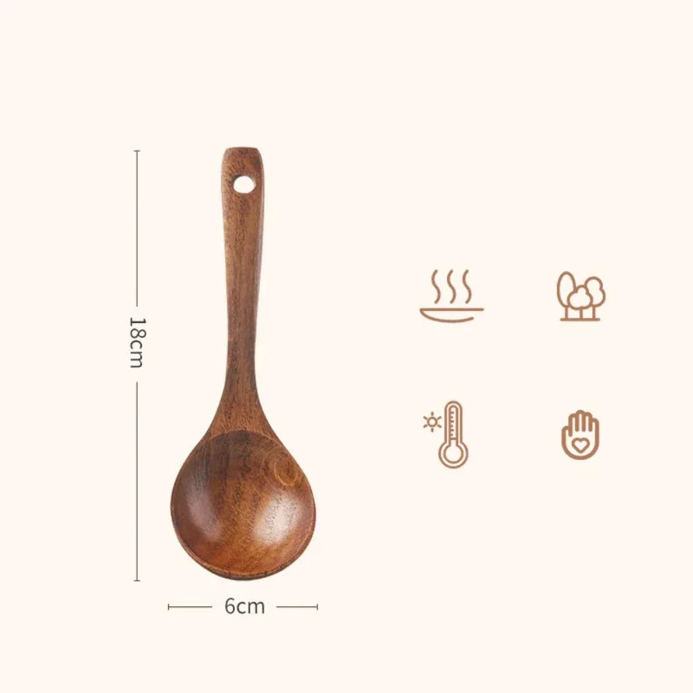Natural Handmade Wooden Cooking Spoons - House Of Avana