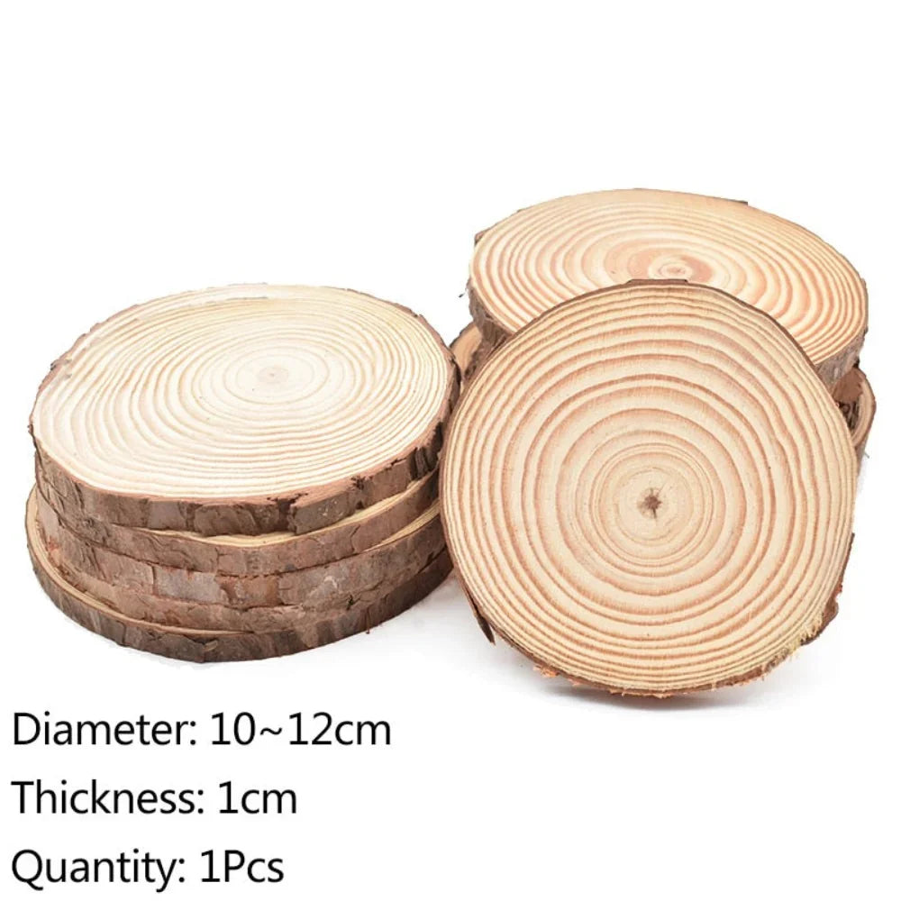 Natural Pine Round Wood Circles with Tree Bark Coasters - House Of Avana