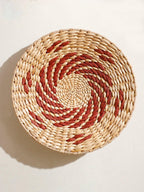 Natural Seagrass Handmade Wall Decor with Organic Texture, texture detail - House Of Avana