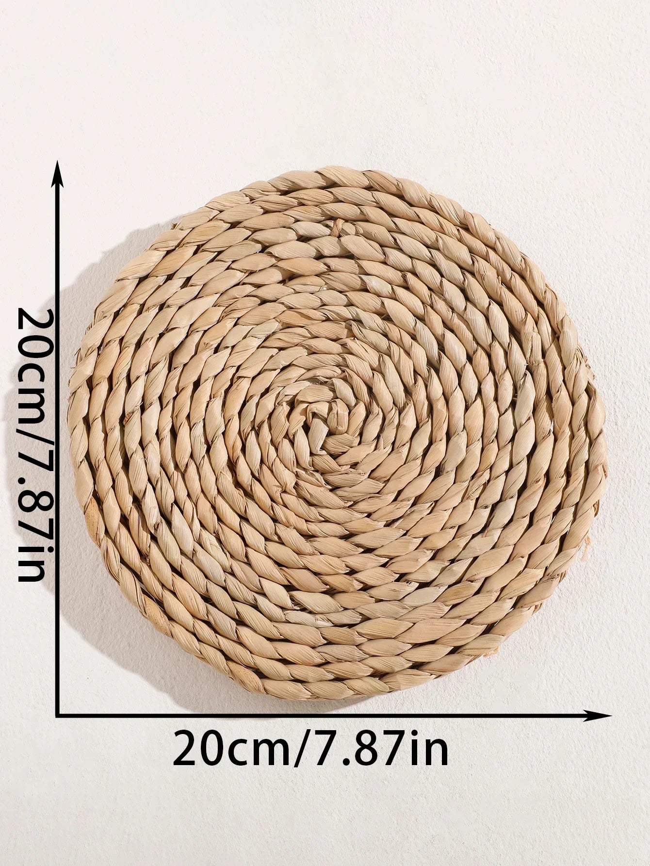 Natural Seagrass Handmade Wall Decor with Organic Texture, alternate view - House Of Avana