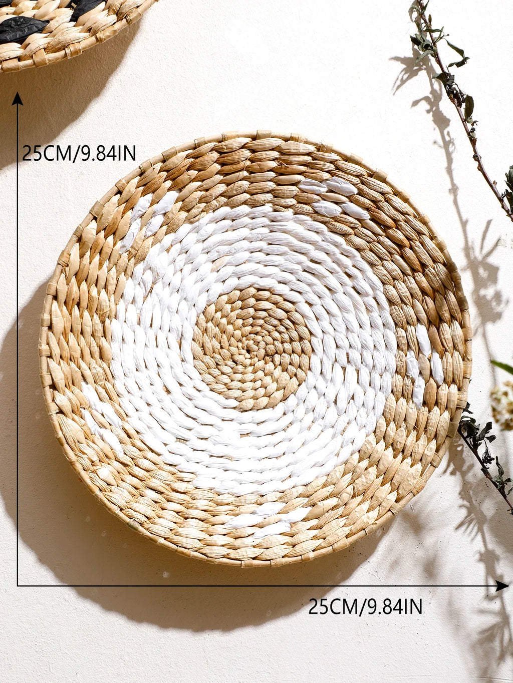 Natural Seagrass Handmade Wall Decor with Organic Texture, alternate view - House Of Avana