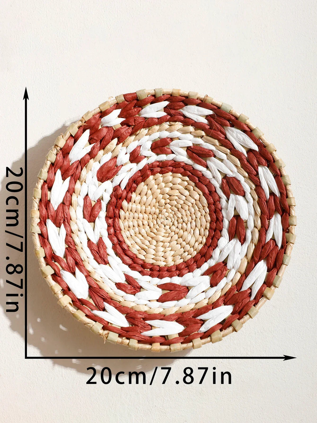 Natural Seagrass Handmade Wall Decor with Organic Texture, alternate view - House Of Avana