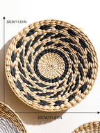 Natural Seagrass Handmade Wall Decor with Organic Texture, alternate view - House Of Avana