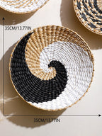 Natural Seagrass Handmade Wall Decor with Organic Texture, alternate view - House Of Avana