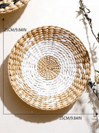 Natural Seagrass Handmade Wall Decor with Organic Texture, top view - House Of Avana
