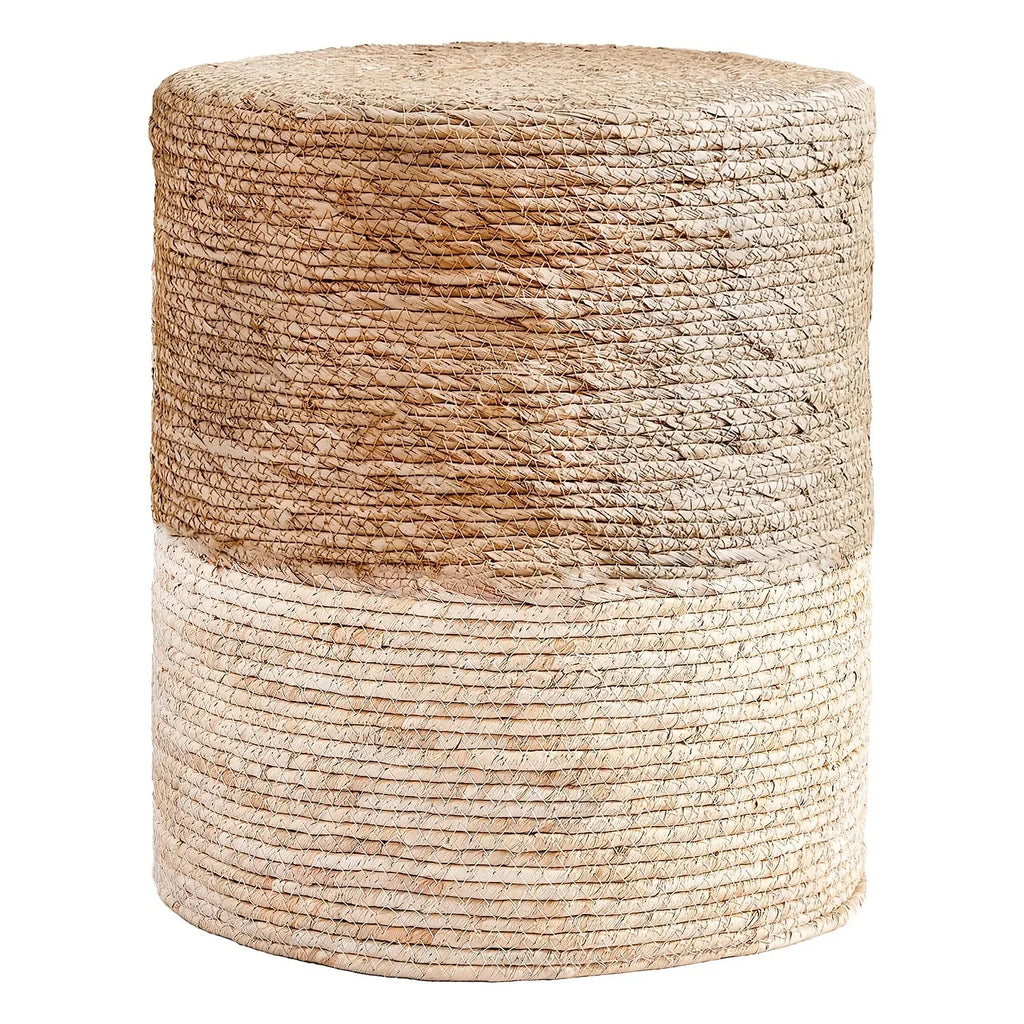 Natural Seagrass Foot Stool, Hand Weaving Round Ottoman, for Living Room, Outdoor Seat House Of Avana