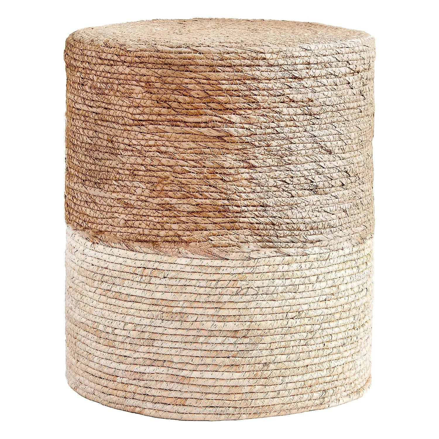 Natural Seagrass Foot Stool, Hand Weaving Round Ottoman, for Living Room, Outdoor Seat House Of Avana