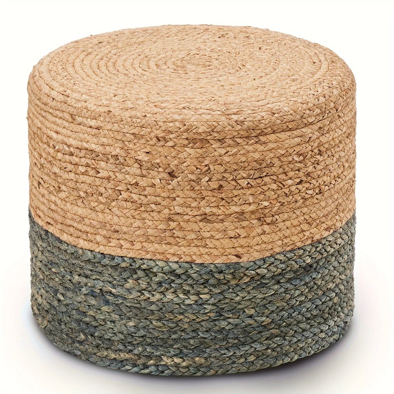 Natural Seagrass Foot Stool, Hand Weaving Round Ottoman, for Living Room, Outdoor Seat House Of Avana