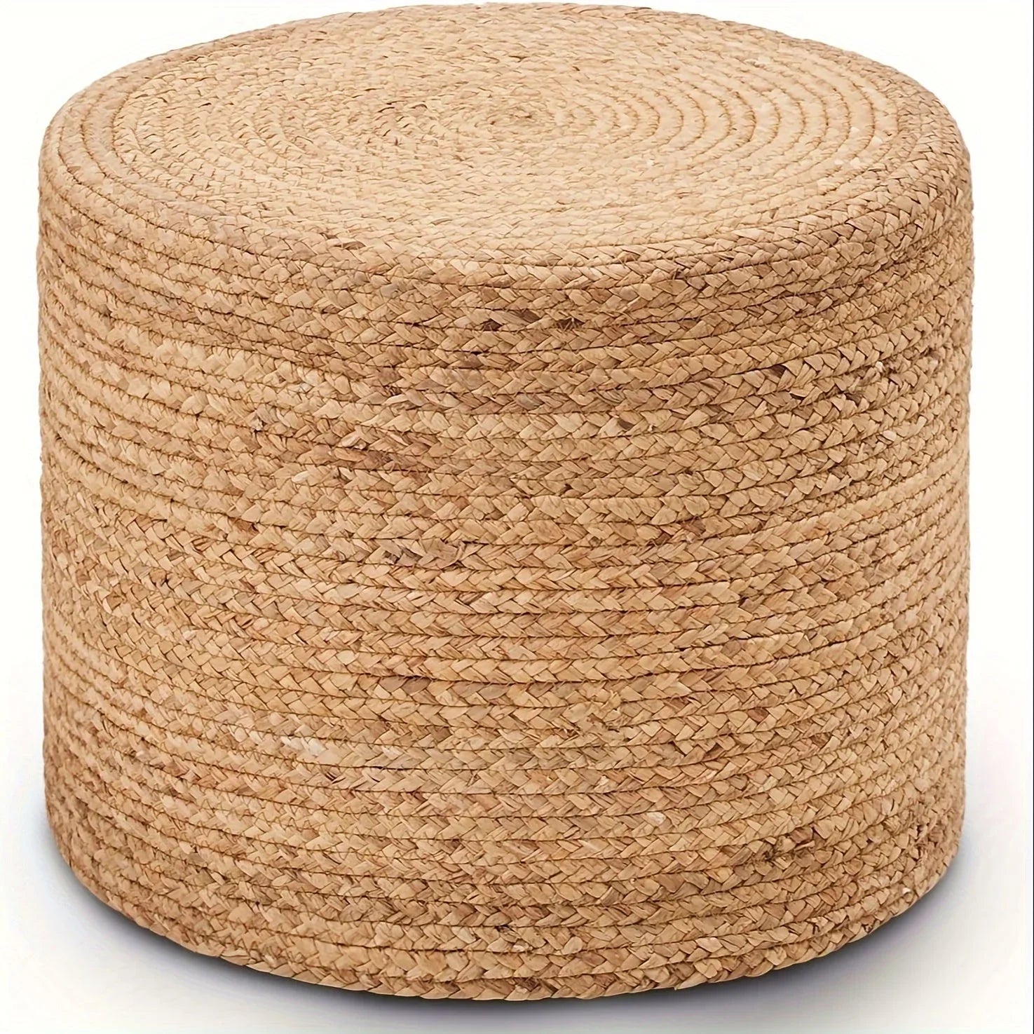 Natural Seagrass Foot Stool, Hand Weaving Round Ottoman, for Living Room, Outdoor Seat House Of Avana