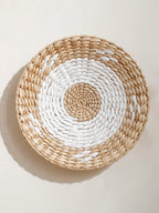 Natural beige seagrass wall hanging, handmade woven décor - House of Avana