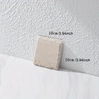 Natural Stone Hand-Carved Weathered Edge Coaster & Tray Set - Beige/ Eroded Texture, Non-Slip Rectangular Tabletop Organizer with Rounded Edges, Multi-Size Stone Coasters and Tray for Minimalist Vanity, Bathroom, Kitchen, Cof House Of Avana