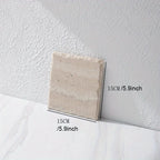 Natural Stone Hand-Carved Weathered Edge Coaster & Tray Set - Beige/ Eroded Texture, Non-Slip Rectangular Tabletop Organizer with Rounded Edges, Multi-Size Stone Coasters and Tray for Minimalist Vanity, Bathroom, Kitchen, Cof House Of Avana