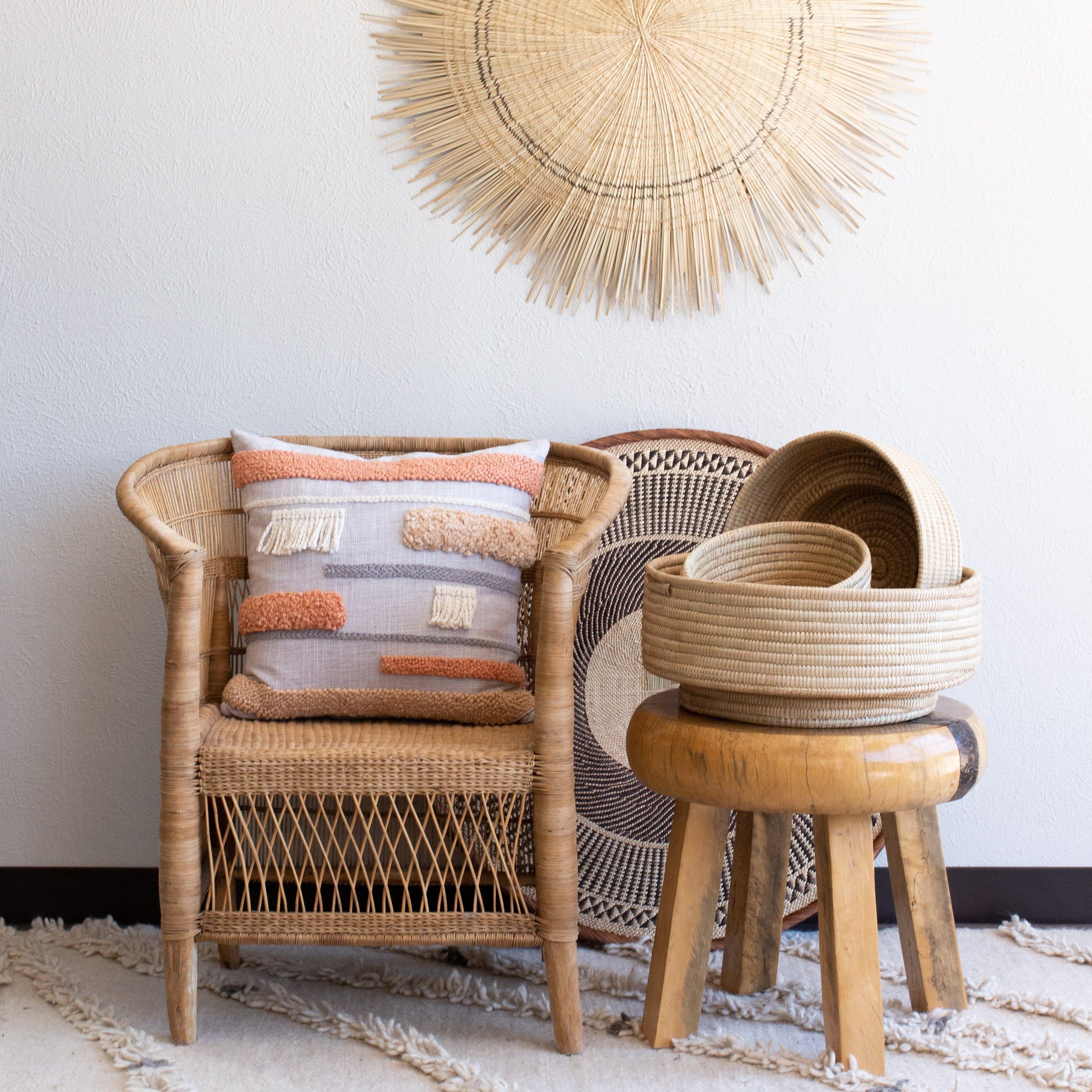 Natural Woven Dengu Basket Kanju Interiors