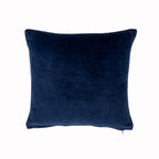 Navy Bee Silk Velvet Throw Pillow Cover 12" X 12"