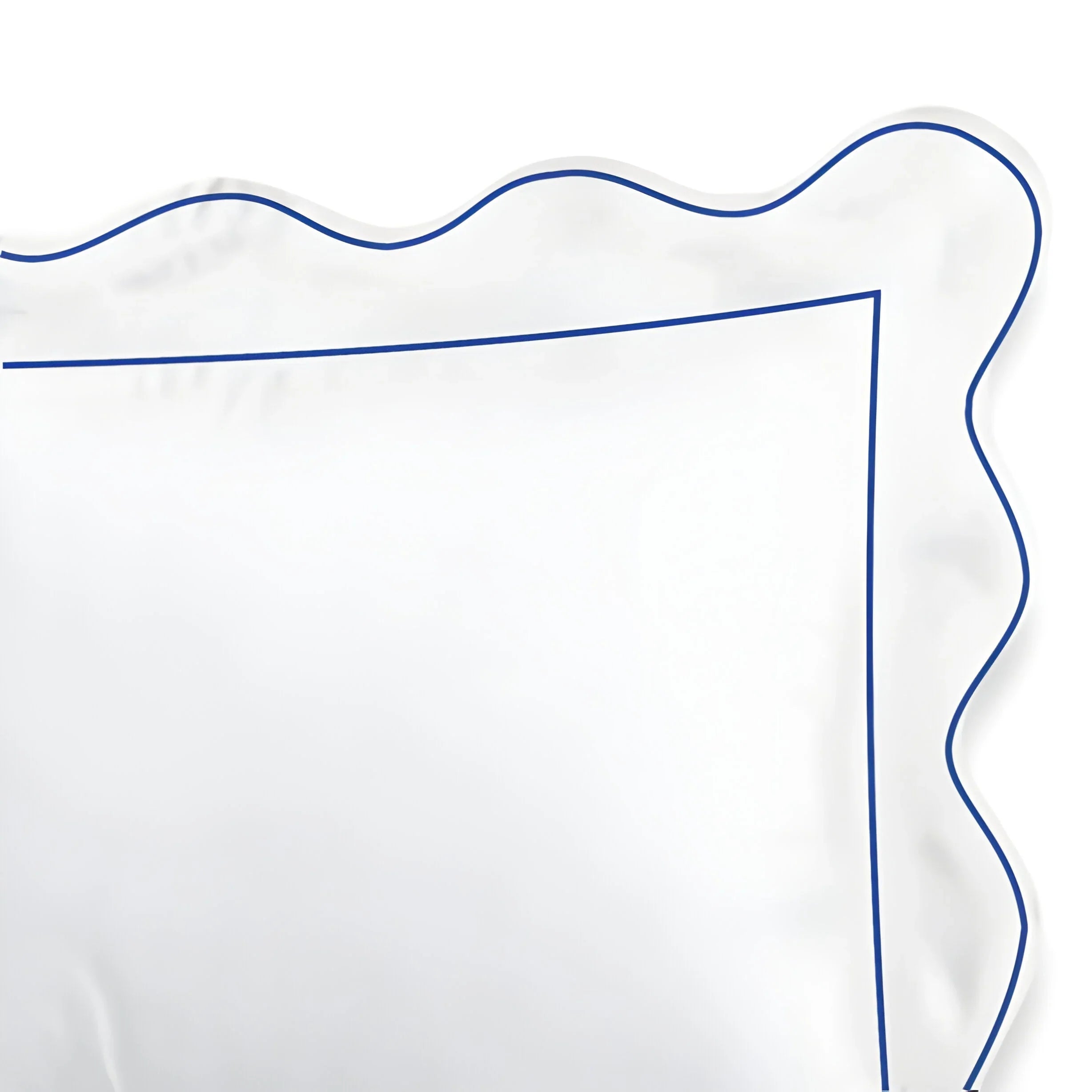 400TC Cotton Scallop Embroidery & Border Sateen Solid Duvet Cover Set PushpLinen