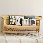Ndebele Forest Green Throw Pillow Kanju Interiors