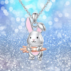 Necklace - Creative Rabbit Silver Pendant