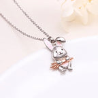 Necklace - Creative Rabbit Silver Pendant