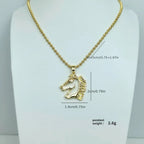 Necklace - Golden Copper Horse Pendant