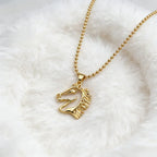 Necklace - Golden Copper Horse Pendant